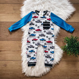 NEW long Sleeve Infant Boys Truck Romper