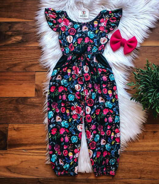 NEW Burgundy Floral Jumpsuit