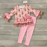 NEW Cows & Rosess Long Sleeve Pants Set