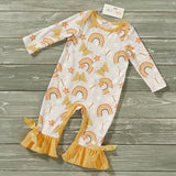NEW Khloe Long Sleeve Infant Girl Ruffle Romper