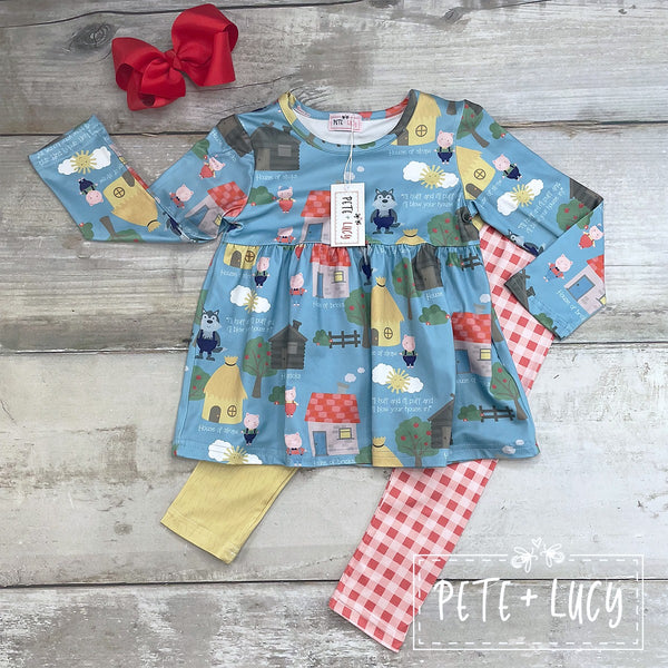 Clearance 3 Little Pigs Long Sleeve Pants Set