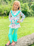 NEW All About Dots Ruffle Tunic and Bell Pants Set