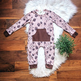 NEW Animal Tracks Infant Boys Romper