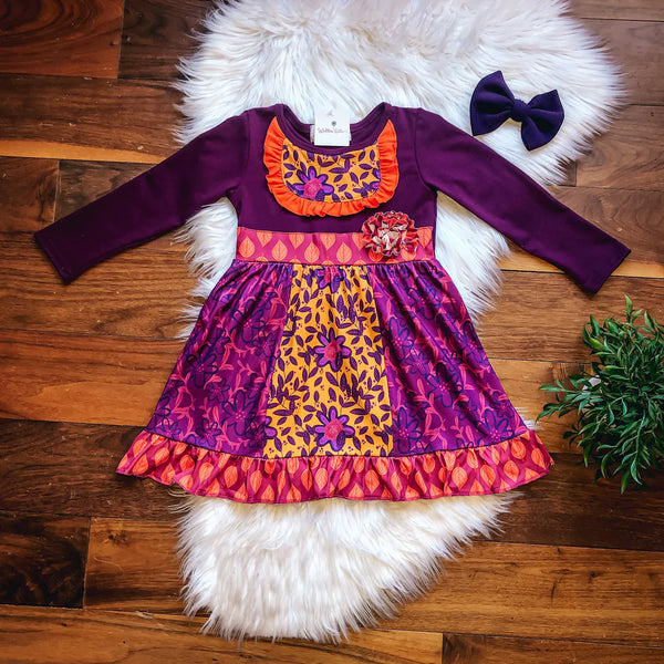 Long Sleeve Autumn Floral Dress