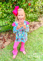 Donuts For All Long Sleeve Ruffle Pants Set