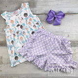 Dream of Dancing Sleeveless Ruffle Shorts Set