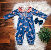 NEW In The Coop Infant Long Sleeve Romper