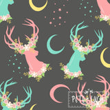 Starry Deer Long Sleeve Ruffle Dress