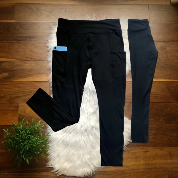 Addy Cole Black Pocket Capri Leggings