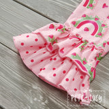 NEW Strawberry Rainbows Infant Long Sleeve Ruffle Romper