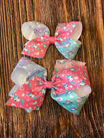 NEW Wee Ones Pastel Unicorn Heart Ombré Wee Ones Bows