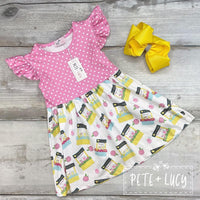 Lemonade Stand Flutter Sleeve Dress