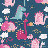 NEW Fun With Dinos Long Sleeve Pocket Dress