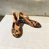 Leopard Suede Ballet Flats shoes Clearance