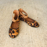 Leopard Suede Ballet Flats shoes Clearance