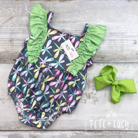 Dragonfly Vibes Infant Ruffle Romper