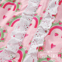 NEW Strawberry Rainbows Infant Long Sleeve Ruffle Romper