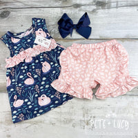 Swan Lake Ruffle Shorts Set