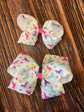 Wee Ones Multi Color Unicorn Print Bows