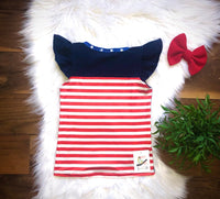 Star Spangled Ruffle Shorts Set