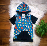 Boys At Play Hooded Short Sleeve Tee Shirt