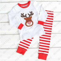 White Christmas No Bow Reindeer Pajamas Set Clearance