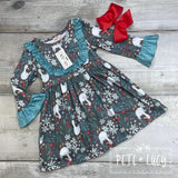 Duck, Duck, Goose Long Sleeve Ruffle Dress