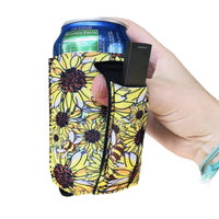 Lit Handlers Sunflower & Bees 12 Oz Regular Stubby Can Handler