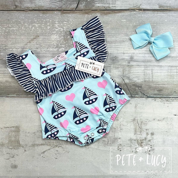 Sail Away Infant Ruffle Romper