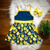 Summer Lemon Sleeveless Tank Dress