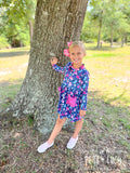 NEW Fun With Dinos Long Sleeve Pocket Dress