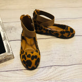 Leopard Suede Ballet Flats shoes Clearance