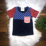 Star Spangled Boys Pocket Tee