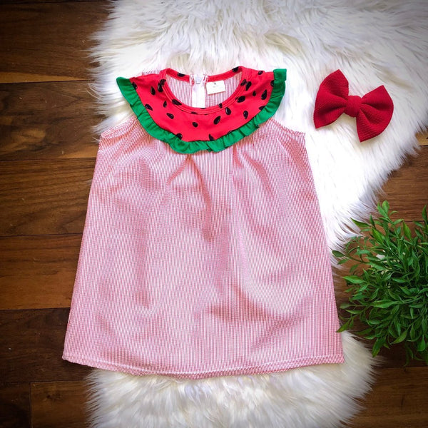 Watermelon Collar Sleeveless Dress