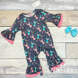 NEW Starry Deer Infant Ruffle Romper